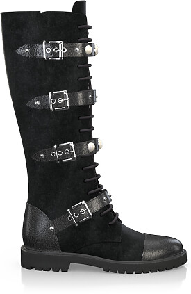 Knee High Lace-Up Boots 3356
