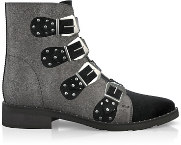 Straps and Metals Ankle Boots 3415-98