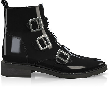 Straps and Metals Ankle Boots 3641