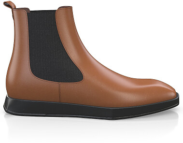 Men`s Square Toe Flat Ankle Boots 22576