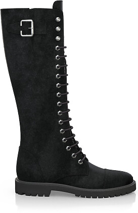 Knee High Lace-Up Boots 3987