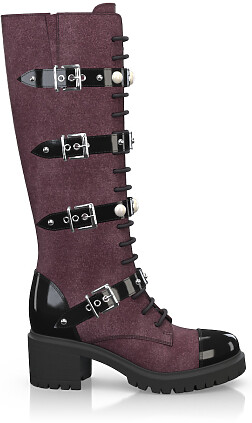Knee High Lace-Up Boots 4046-53