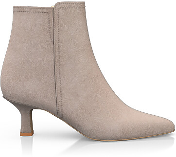Mid Heel Pointed Toe Ankle Boots 27218