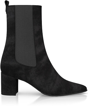Mid Heel Pointed Toe Ankle Boots 27221