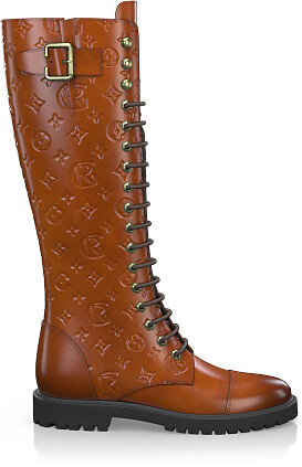 Knee High Lace-Up Boots 41568