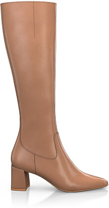 Mid Heel Pointed Toe Boots 42174