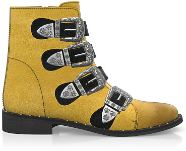 Straps and Metals Ankle Boots 8377