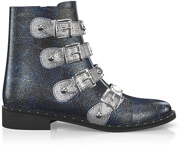 Straps and Metals Ankle Boots 8380