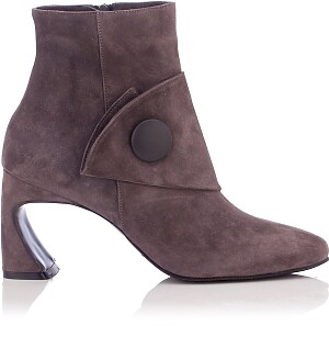 Sculpted Heel Ankle Boots Ligia Suede Grey