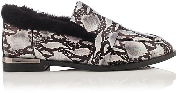 Slip-Ons Giorgia Snake stamped leather Bronze