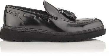 Men`s Slip-On Shoes Luigi Patent Leather Black