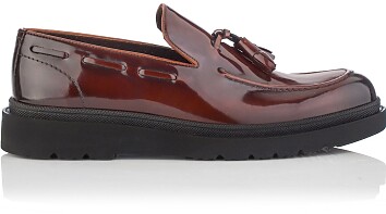 Men`s Slip-On Shoes Luigi Patent leather Red