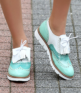 Mint Green Oxford Shoes