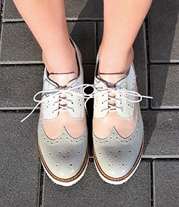 Baby Pink Derby Shoes