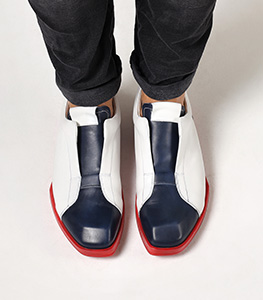 Men's square toe flat sneakers 2