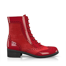 Brouge lace up ankle boots